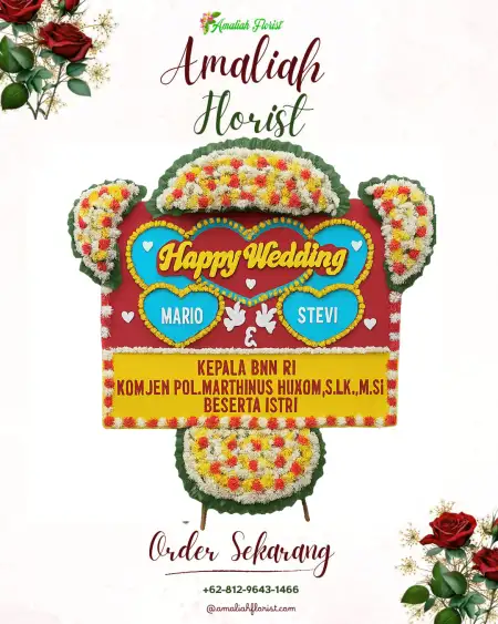 Papan Bunga Pernikahan Ilir Talo